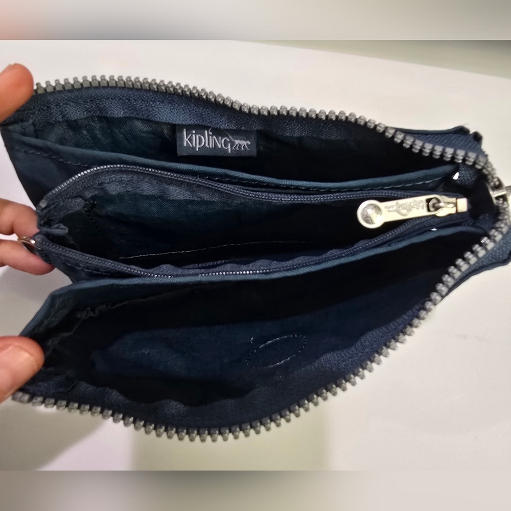 KIPLING Creativity L Money Makeup Zipper Pouch Blue - Picture 3 of 4